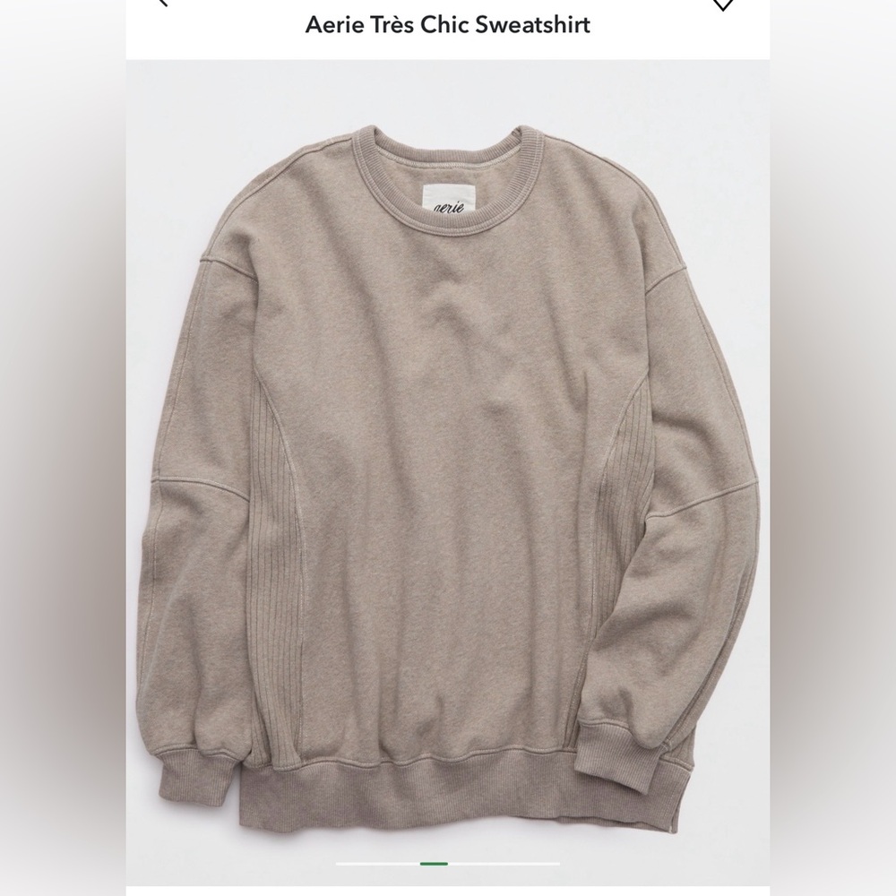 Aerie NWT Sweatshirt Tres Chic Medium - Picture 2 of 3